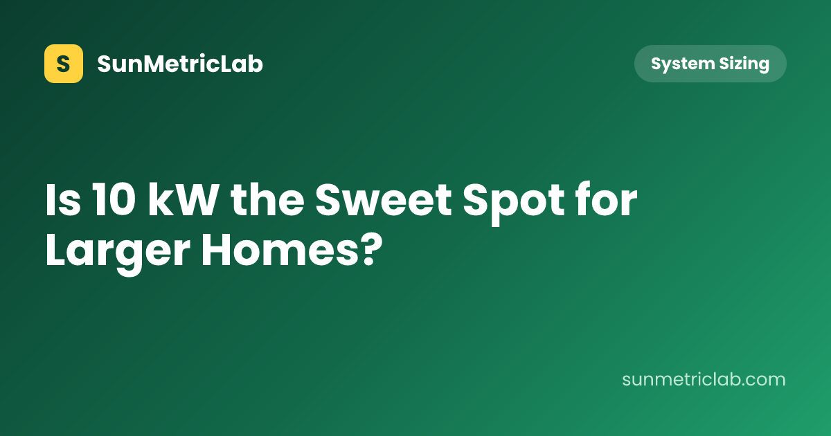 Is 10 kW the Sweet Spot for Larger Homes?