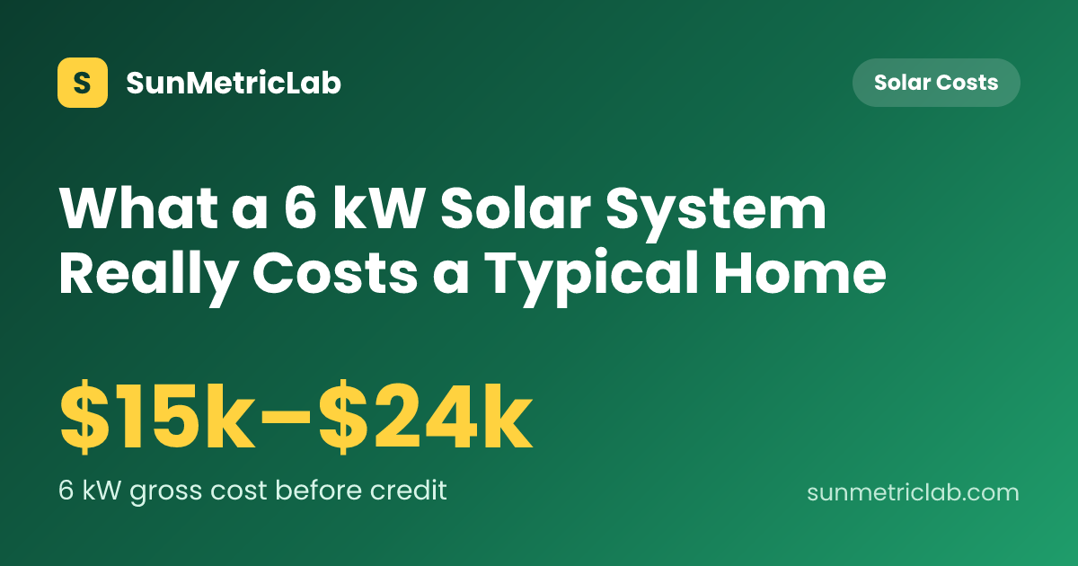 What a 6 kW Solar System Really Costs a Typical Home