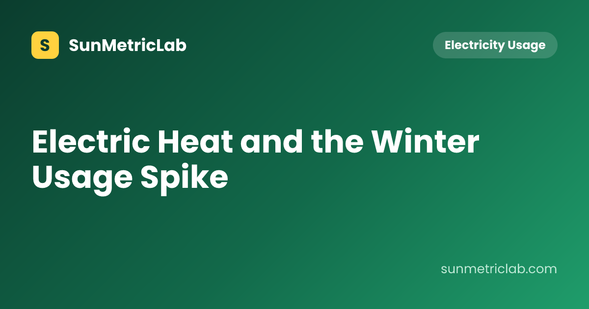 Electric Heat and the Winter Usage Spike