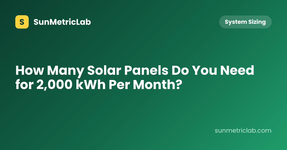 How Many Solar Panels Do You Need for 2,000 kWh Per Month?