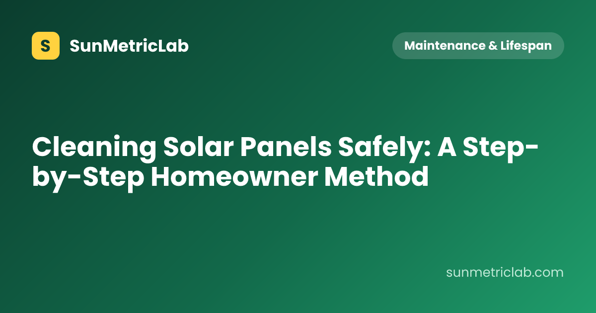 Cleaning Solar Panels Safely: A Step-by-Step Homeowner Method