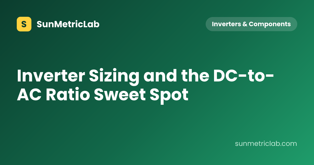 Inverter Sizing and the DC-to-AC Ratio Sweet Spot