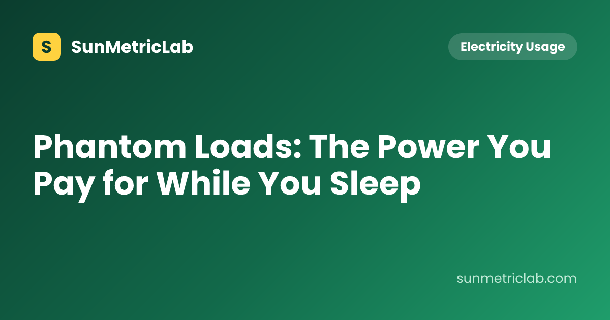 Phantom Loads: The Power You Pay for While You Sleep