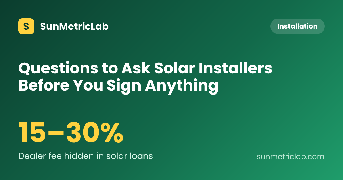 Questions to Ask Solar Installers Before You Sign Anything