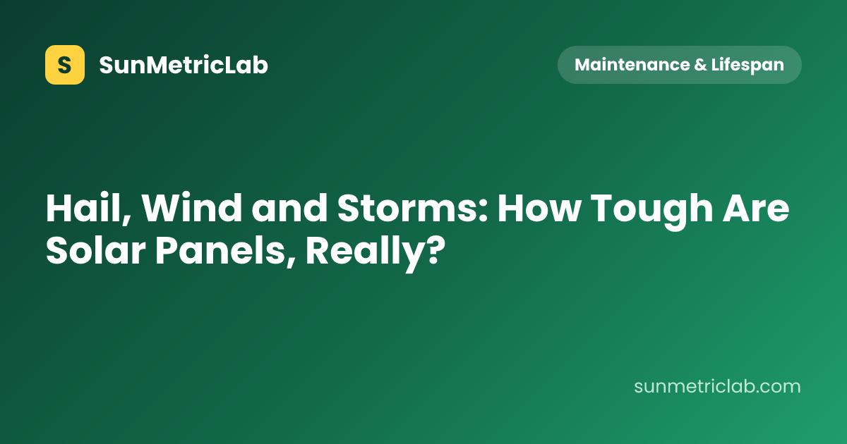 Hail, Wind and Storms: How Tough Are Solar Panels, Really?
