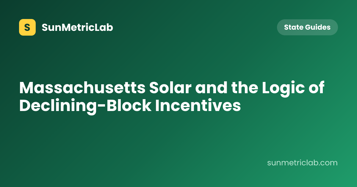 Massachusetts Solar and the Logic of Declining-Block Incentives