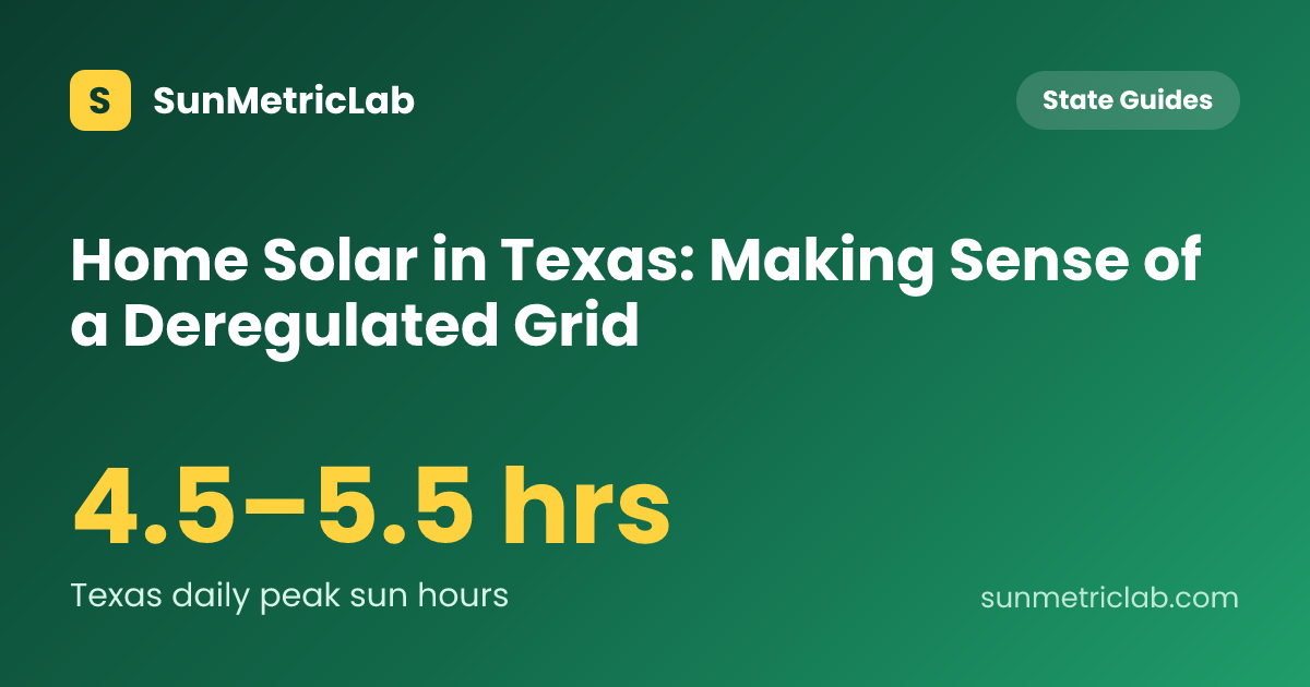 Home Solar in Texas: Making Sense of a Deregulated Grid