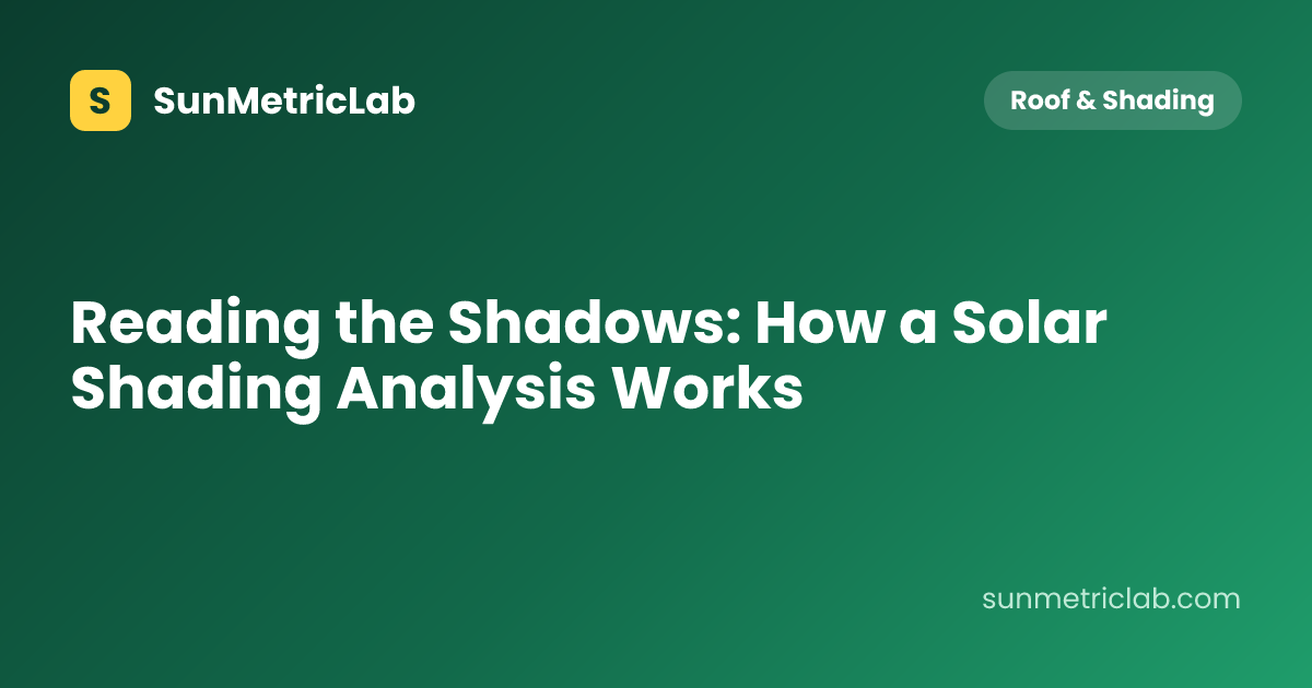 Reading the Shadows: How a Solar Shading Analysis Works