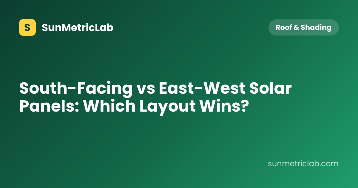South-Facing vs East-West Solar Panels: Which Layout Wins?