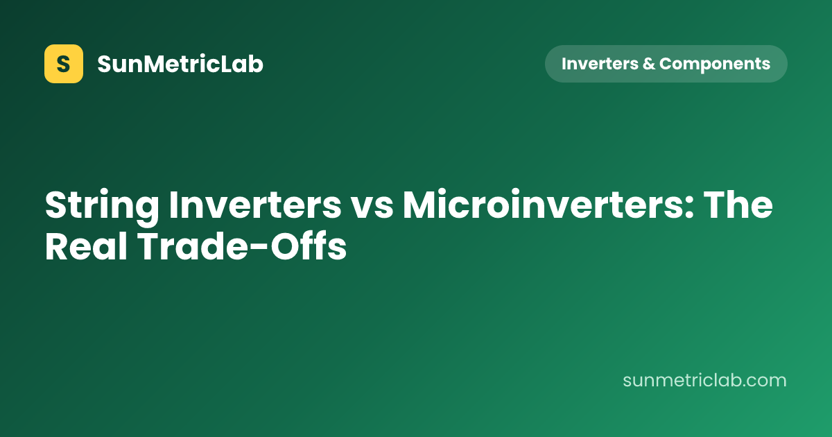 String Inverters vs Microinverters: The Real Trade-Offs
