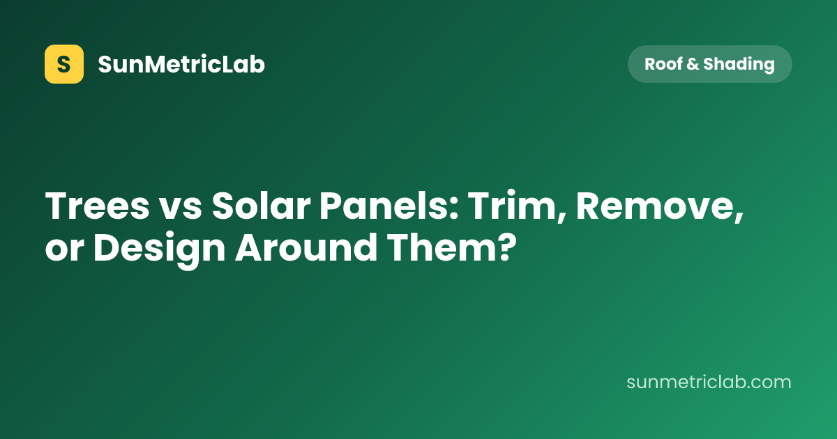 Trees vs Solar Panels: Trim, Remove, or Design Around Them?
